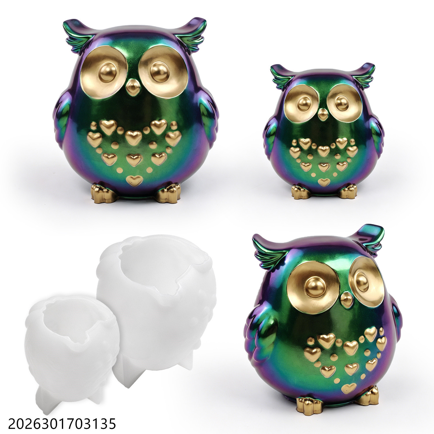 Candle Making Factory - Owl Silicone Mold 3D Bird Shape