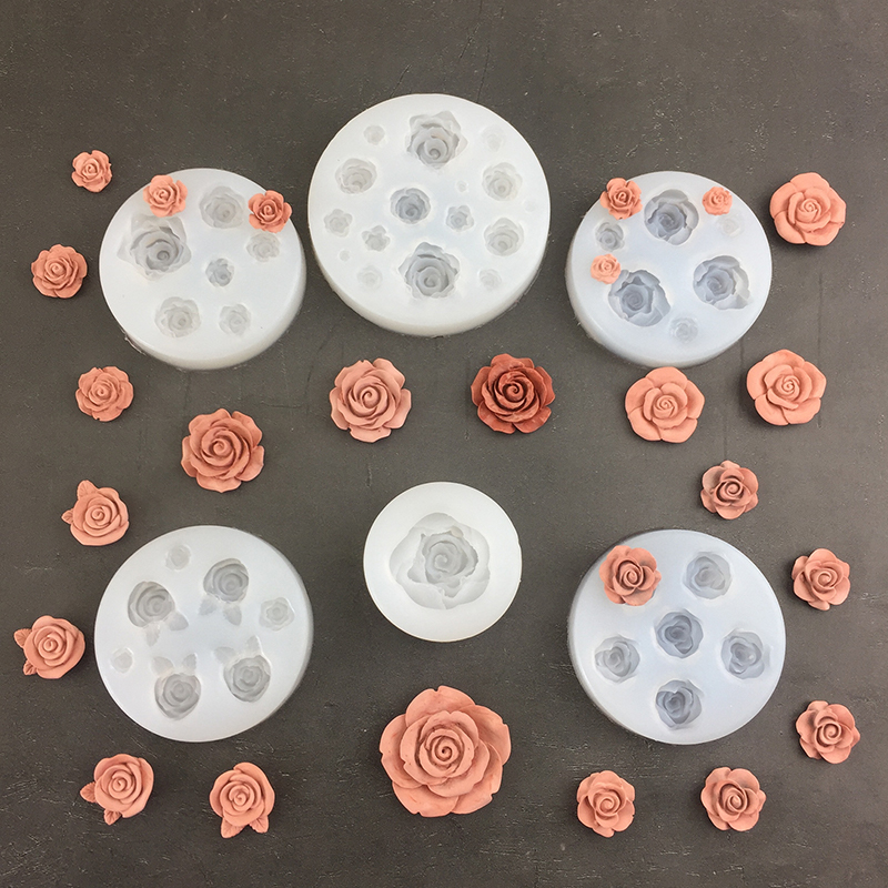 3D Rose Flower Shape Leaf Sili - Candle Making Items 评论和价格