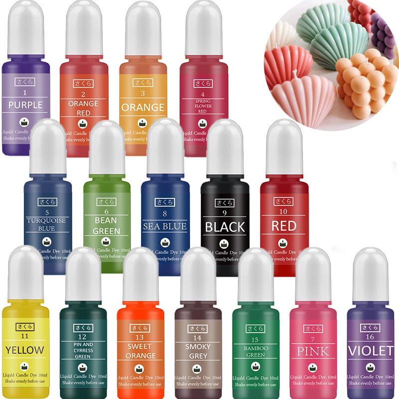 10ml/Bottle Candle Wax Pigment - Soy Wax Pillar Blend 评论和价格
