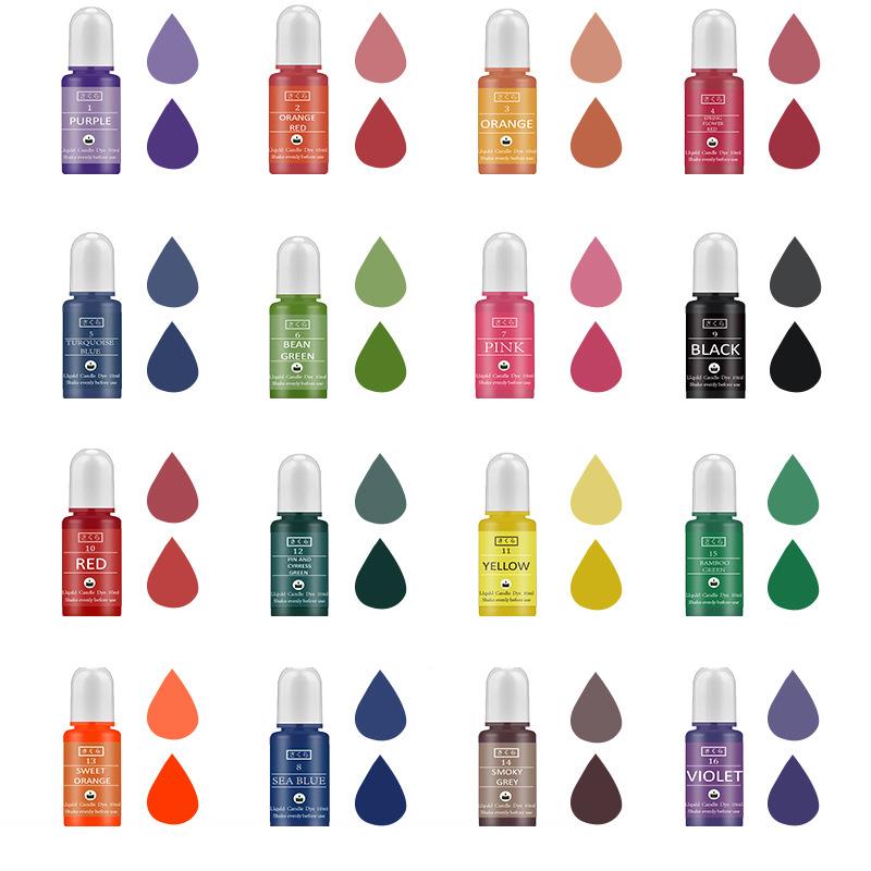 10ml/Bottle Candle Wax Pigment - Soy Wax Pillar Blend 评论和价格