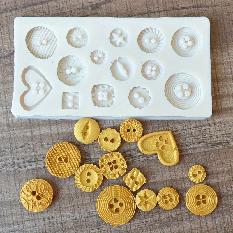 Buttons Shape Silicone Mold Si - Candle Making Items 评论和价格