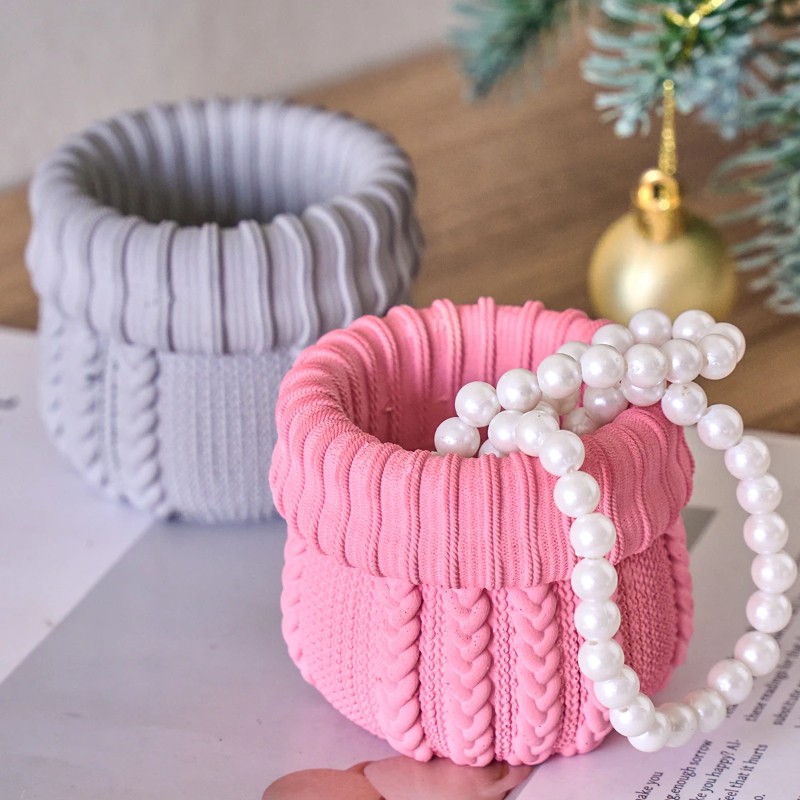 Knitted Yarn Candle Jar Silico - Candle Making Yarn 评论和价格