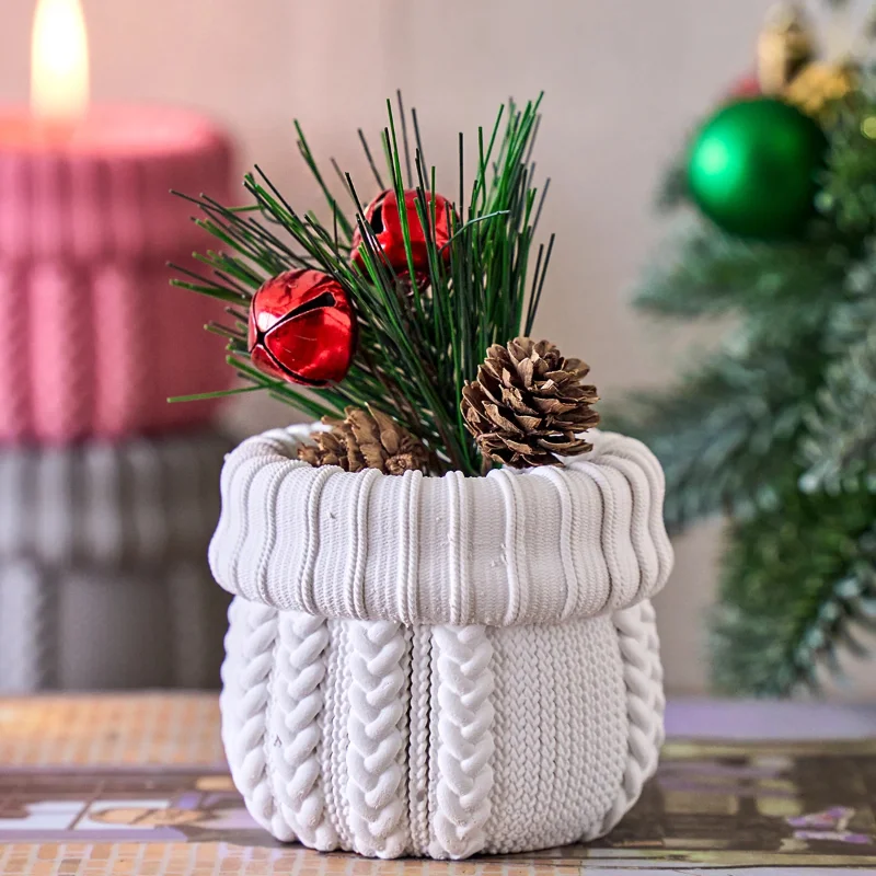 Knitted Yarn Candle Jar Silico - Candle Making Yarn 评论和价格
