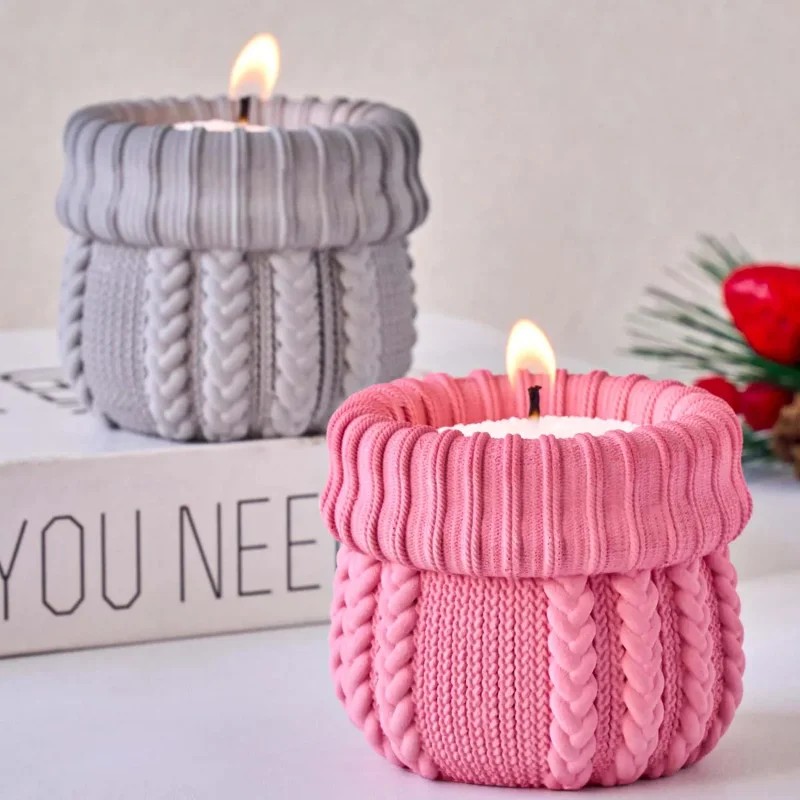 Knitted Yarn Candle Jar Silico - Candle Making Yarn 评论和价格