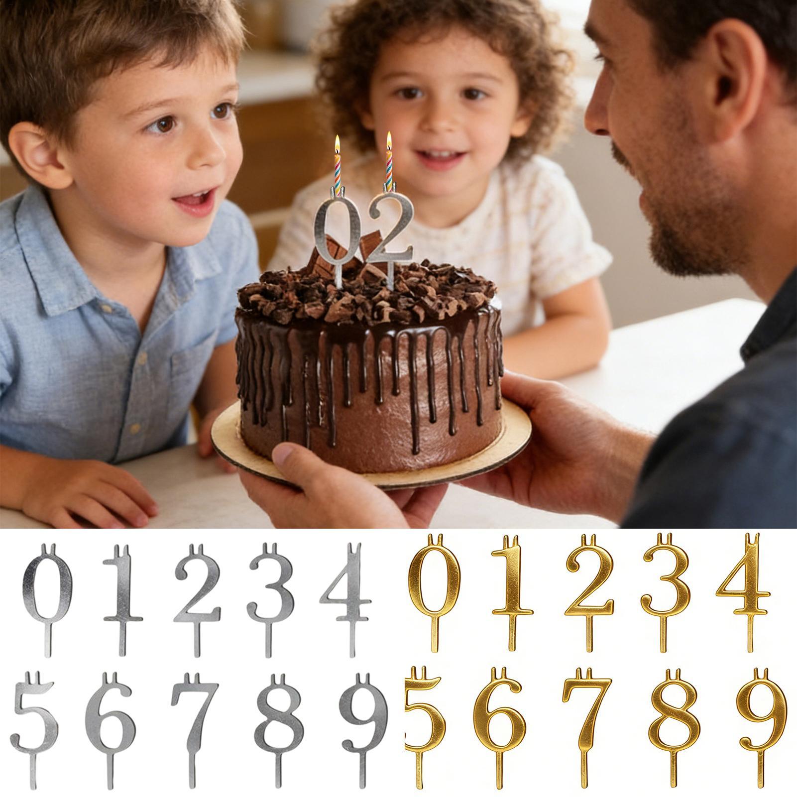 10pcs 0-9 Number Cake Toppers  - Candle Making Items 评论和价格