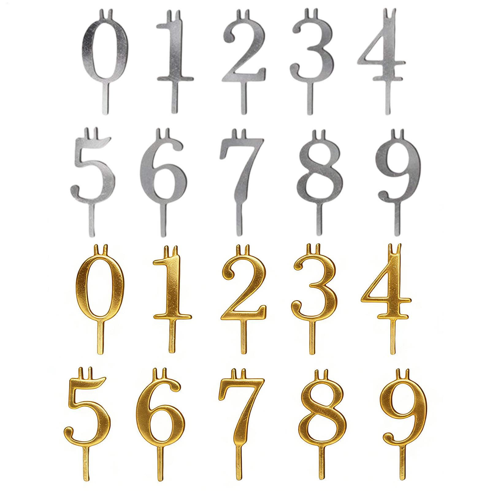 10pcs 0-9 Number Cake Toppers  - Candle Making Items 评论和价格